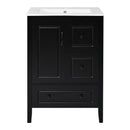 Retro Bathroom Vanity With Sink, Soft Closing Cabinet & Drawers