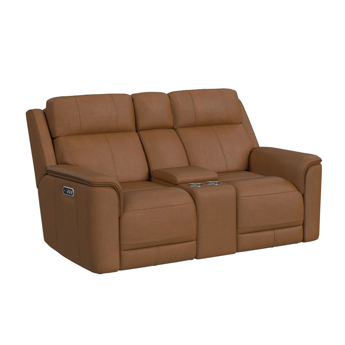 Mustang P3 Loveseat With Console in Dark Brown by Elements International