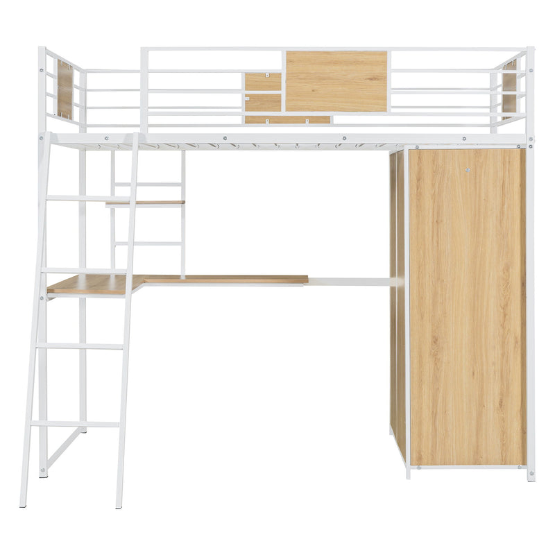 Loft Bed With L Shape Desk And Wardrobe