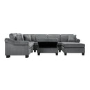 Contemporary U - Shaped Sectional Sofa With Movable Storage Ottoman