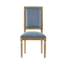 French Country Style Dining Chair With Upholstered Seating And Fluted Legs