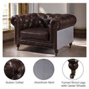 Aberdeen - Chair - Vintage Brown Top Grain Leather - Atlantic Fine Furniture Inc