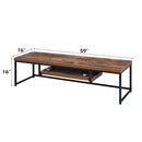 Bob - TV Stand - Weathered Oak & Black - 16" - Atlantic Fine Furniture Inc