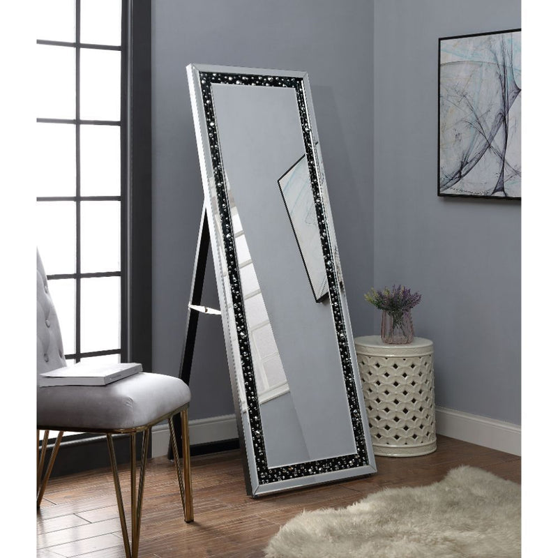 Noor - Accent Mirror - Mirrored & Faux Gemstones