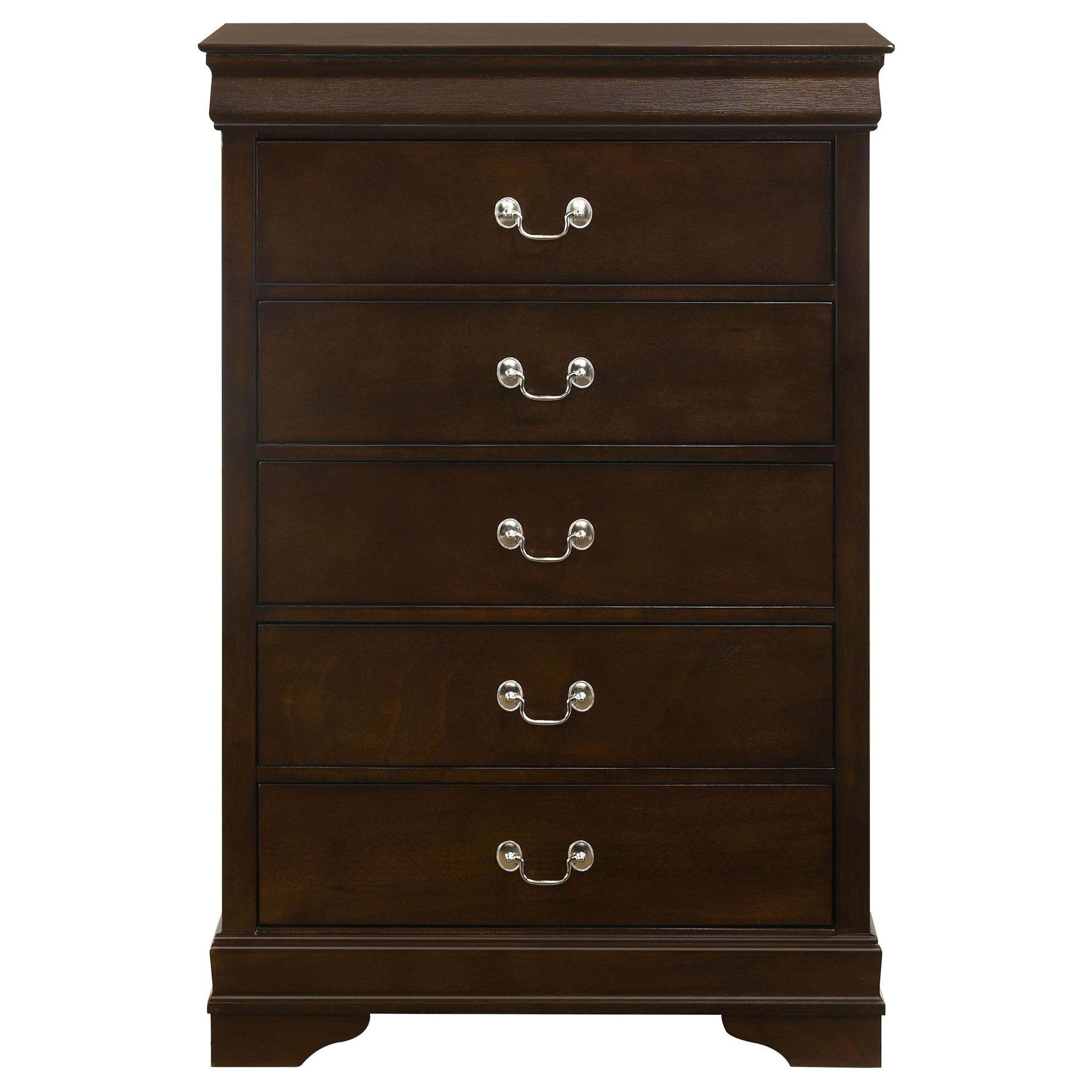 Louis Philippe 5-piece Full Bedroom Set Cappuccino