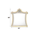 Lucienne - Mirror With LED - Beige Velvet