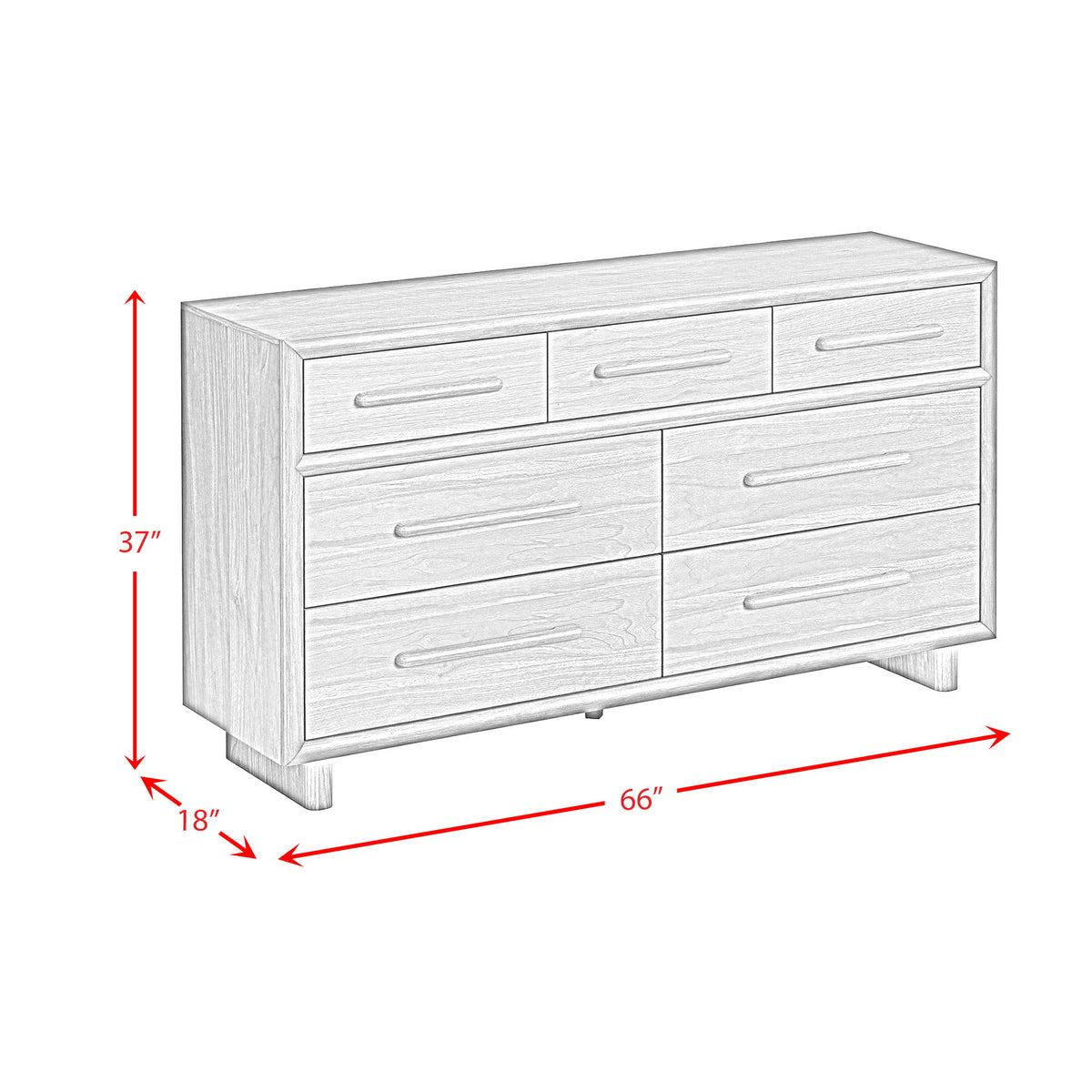 Brisbane Dresser With LED in Dark Brown by Elements International, view 11