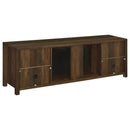 Enfield - 71" TV Stand Fireplace Media Console - Dark Pine