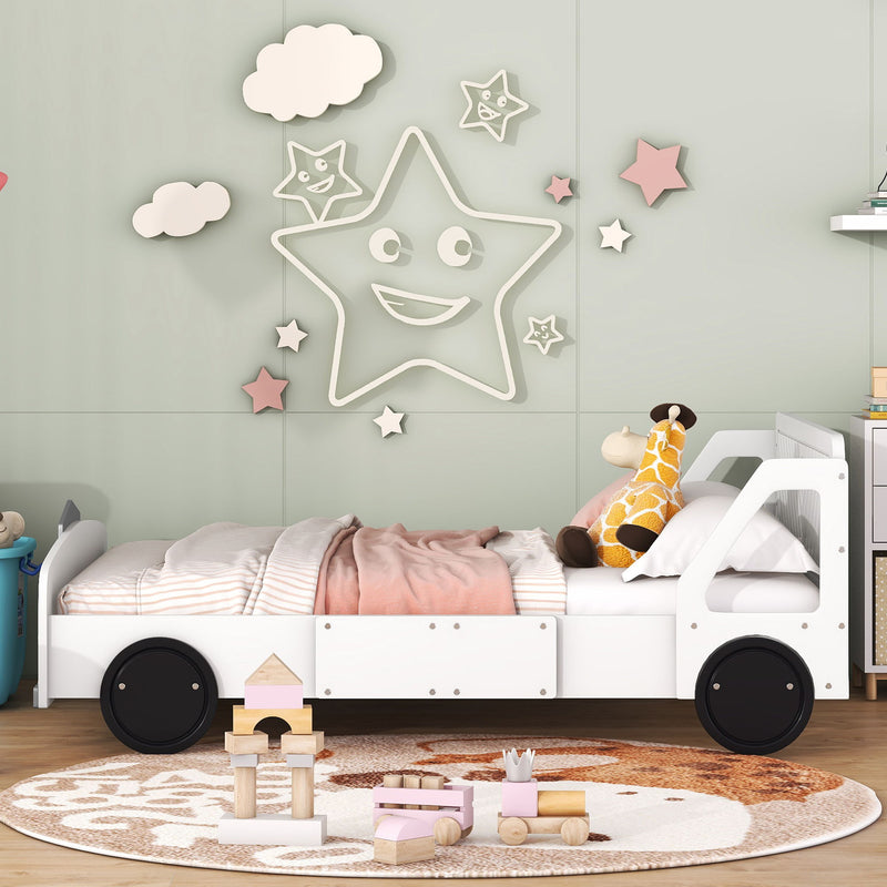 Car Shaped Platform Bed With Wheels
