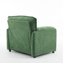 Oversized Reading Armchair With Thick Cushions, High Back Support
