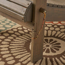 Outdoor Foldable Adirondack Chair With Hand Crafted Details - Gray