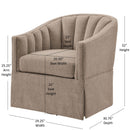 Solitude - Skirted Swivel Accent Chair With Hemp Like