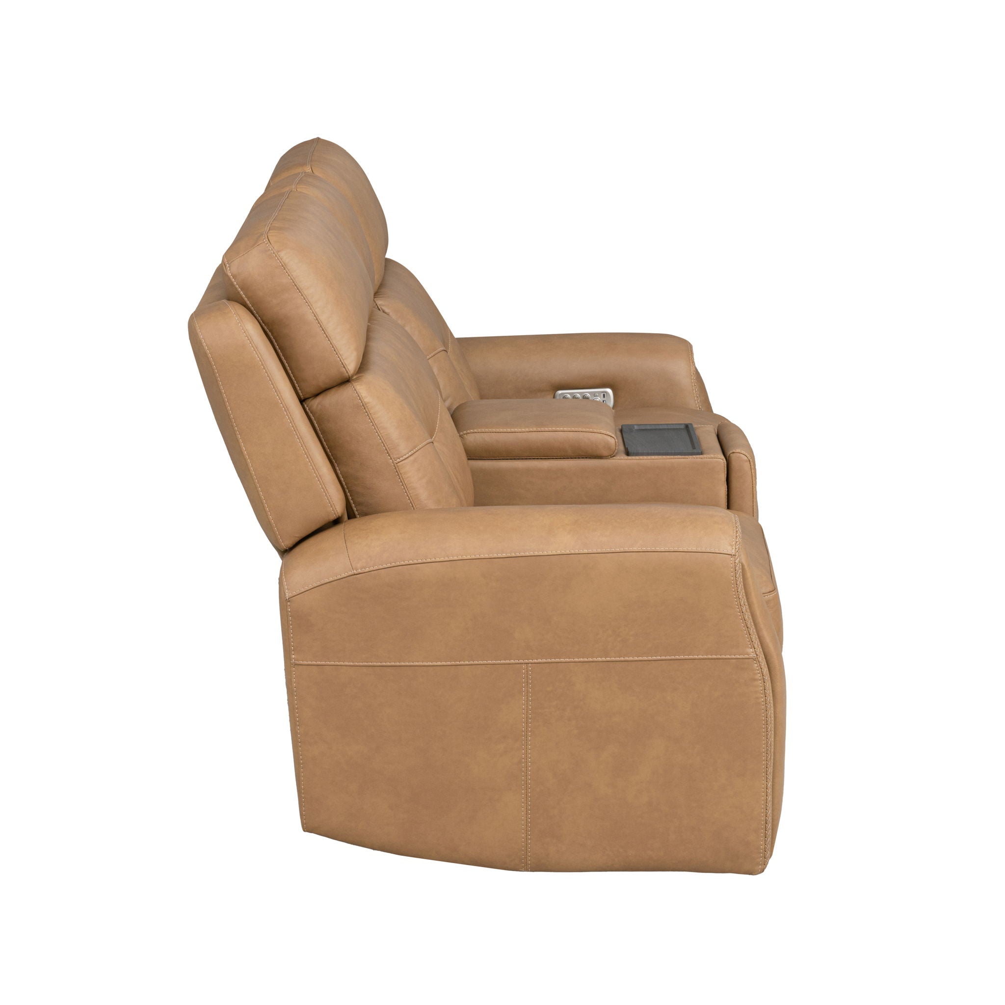 Felix - Power Reclining Loveseat With Console, Power Headrest, Lumbar, Heat & Massage