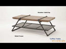 Brantley - Coffee Table - Oak & Sandy Gray Finish - Atlantic Fine Furniture Inc
