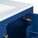 Bathroom Vanity With Single Sink, Combo Cabinet Undermount Sink, Bathroom Storage Cabinet With Two Doors And A Drawer, Soft Closing, Multifunctional Storage, Solid Wood Frame