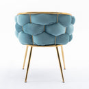 Luxury Modern Simple Leisure Velvet Single Sofa Chair Bedroom Lazy Person Household Dresser Stool Manicure Table Back Chair