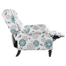 Push Back Recliner Chair Upholstered Recliner Armchair With Classic Wing Back And Solid Gourd-Shaped Legs