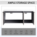 Contemporary Wall Mounted Bathroom Vanity With Resin Double Sink