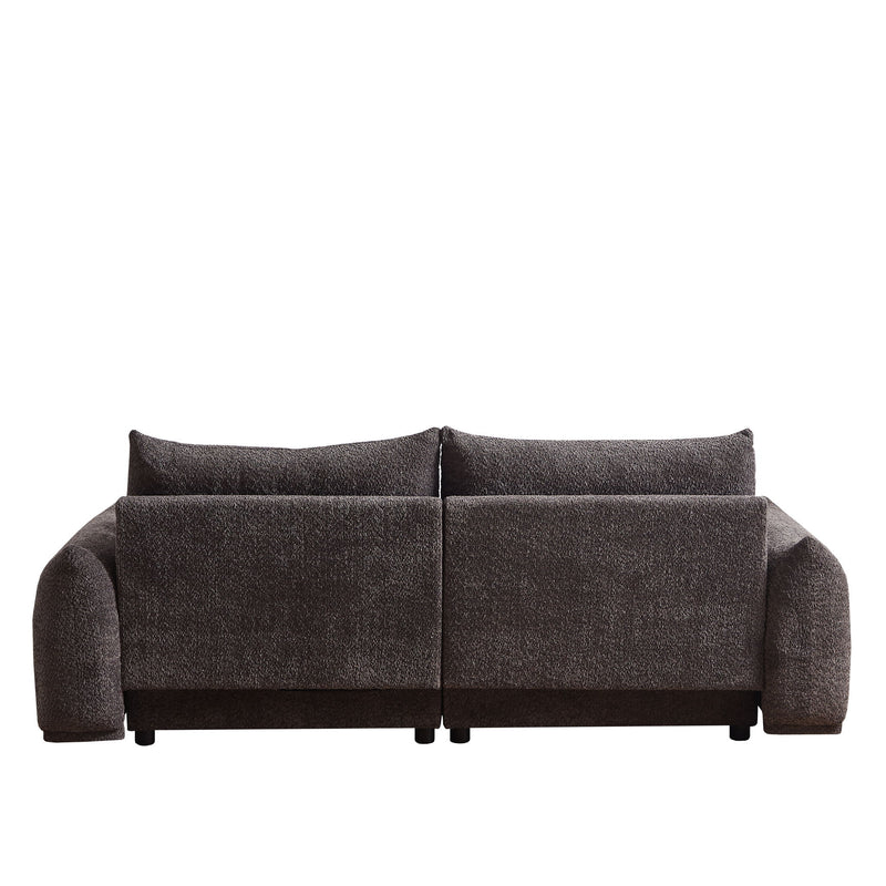2 Seater Cushion Sofa With 2 Cushions And 2 Ball Pillows