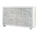 Skye - Marble Dresser - White