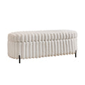Flip Top Storage Bench With Metal Legs