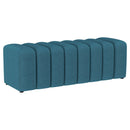 Modern Upholstered Tufted Accent Bench & Round Legs