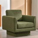 360° Modern Swivel Accent Chair Round Armchair, Thick Padded Single Lounge Sofa Upholstered Comfy