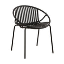 Stackable Outdoor Chairs With Breathable Plastic Backrest (Set of 2)