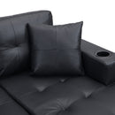 Modern Sectional Sofa Set With Chaise Lounge And Cup Holder