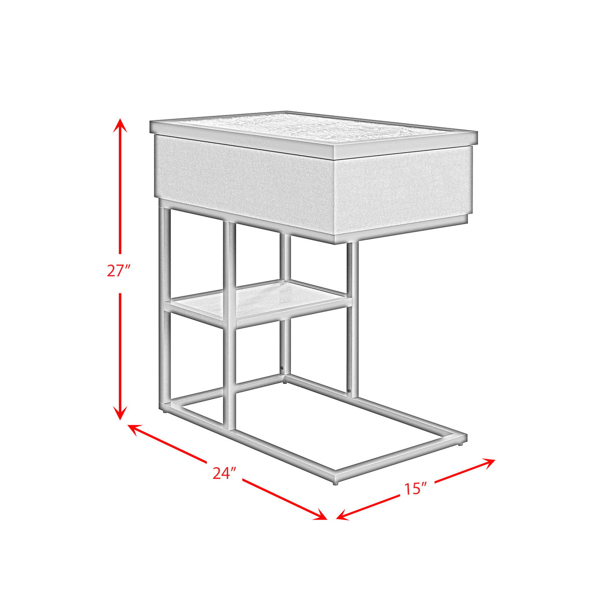 Halo Smart C-Table in Black by Elements International, view 9