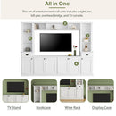 Minimalist Entertainment Wall Unit Set With Bridge For TVs Up To 75"