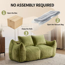 Giant Bean Bag Couch, Ultra Soft Fluffy Loveseat For Living Room