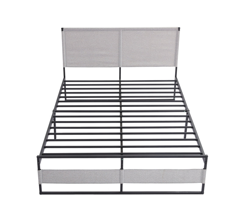 V4 Metal Bed Frame 14 Inch Queen Size with Headboard and Footboard, Mattress Platform with 12 Inch Storage Space