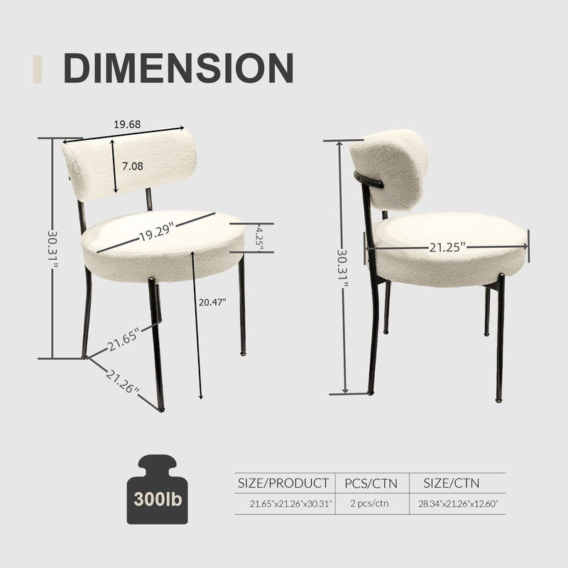 Extendable Dining Table Set With Curved Backrest Upholstered Chairs