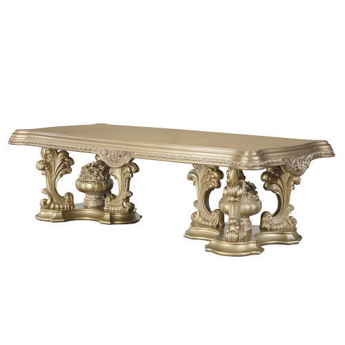 Seville - Dining Table - Gold Finish - Atlantic Fine Furniture Inc