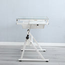Adjustable Tempered Glass Drafting Printing Table With Chair