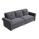 3 In 1 Convertible Sleeper Sofa With Nailhead Trim & Rolled Arm
