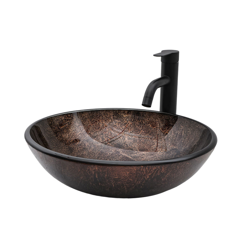 Vessel Sink With Faucet And Pop-Up Drain