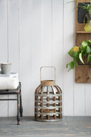 Decorative Lantern With Handle, Wooden Lantern For Indoor Outdoor, Home Garden Wedding