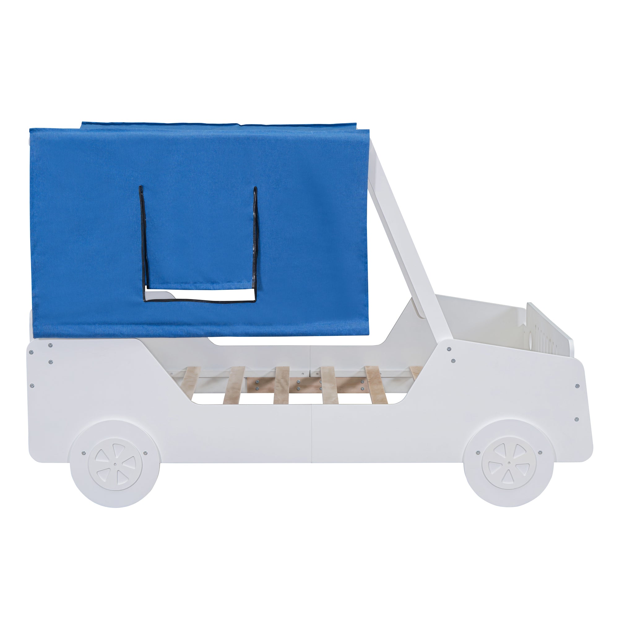 Full Size Car Shaped Bed with Tents,White - Atlantic Fine Furniture Melbourne FL