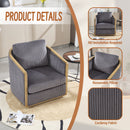 Corduroy Barrel Chair, 360 Degree Swivel