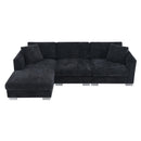 Modern Cloud Sectional Sofa L Shaped Luxury Couch Set With 2 Free Pillows 4 Seat With Oversized Chaise