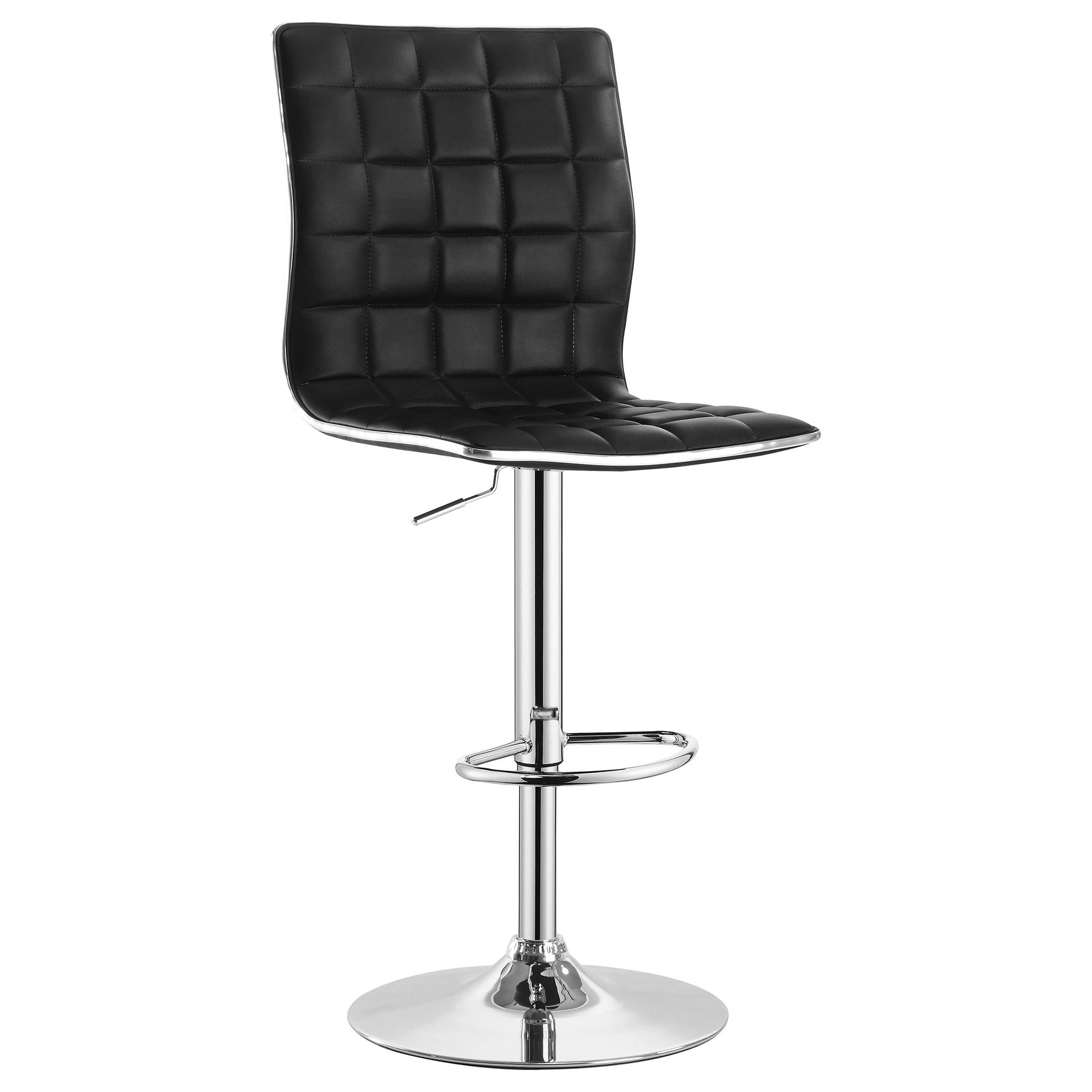 Ashbury Upholstered Adjustable Bar Stool Black (Set of 2) - Atlantic Fine Furniture Melbourne FL