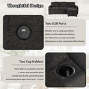 Convertible L Shaped Sofa Couch With Storage, Cup Holders, USB Ports