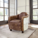 Brancaster - Chair - Retro Brown Top Grain Leather & Aluminum - Atlantic Fine Furniture Inc