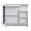 Wall Mount 2 In 1 Mirror Cabinet With Adjustable Shelf, Soft-Closing Hinges