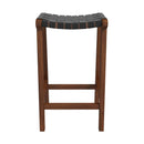 James - Modern Genuine Leather Bar Stool