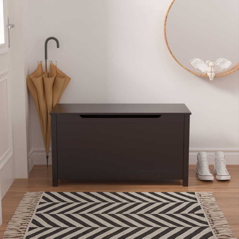 Toy Box Storage With Safety Hinged Lid