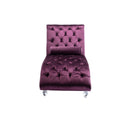Velvet Chaise Lounge Indoor, Button Tufted Upholstered Chaise Lounge Chair With Pillow