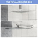 Modern 10" Square Rainfall Shower Head & Stainless Steel Wall Or Ceiling Mount Luxury Spa Shower Panel